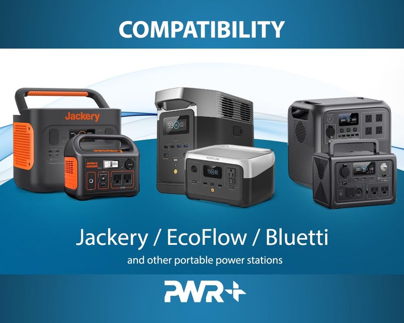 PWR+ UL Listed Heavy-Duty Fast Charging Cable for Jackery Explorer, Ecoflow Delta/River, Bluetti, Anker Power Station Charger, ION Block Job Rocker Monster Speaker Guitar Amp Amplifier Power Cord - Image 3